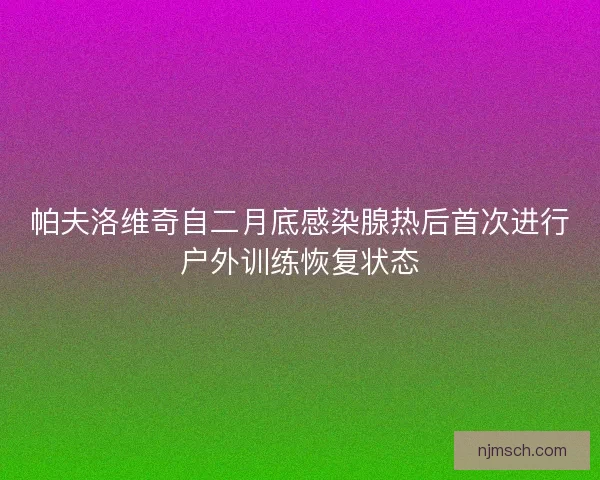 帕夫洛维奇自二月底感染腺热后首次进行户外训练恢复状态