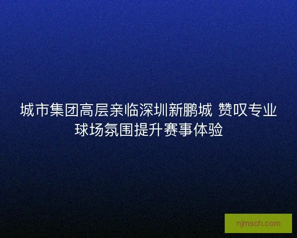 城市集团高层亲临深圳新鹏城 赞叹专业球场氛围提升赛事体验
